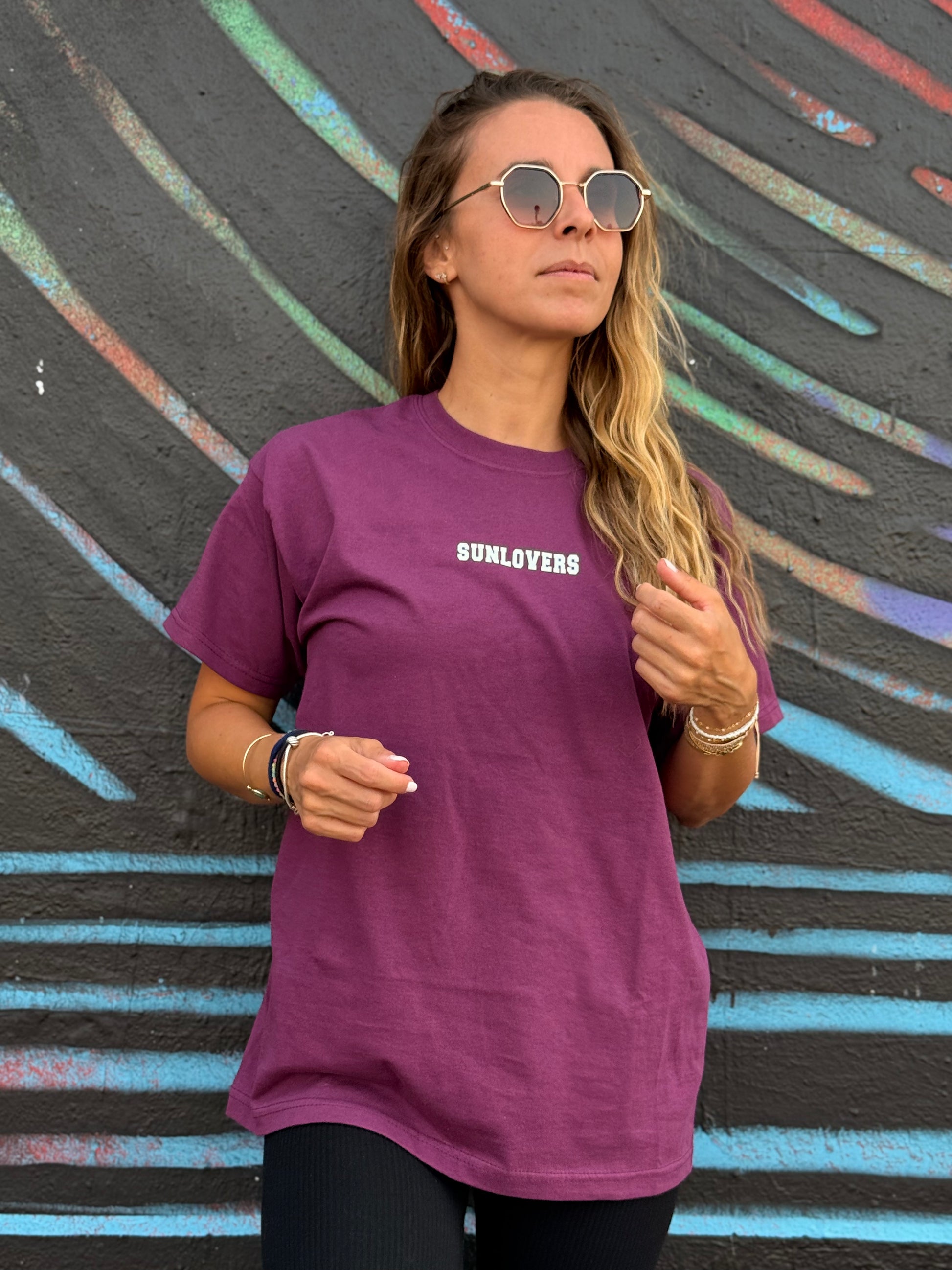 T-shirt Sunlovers Back2school Aubergine